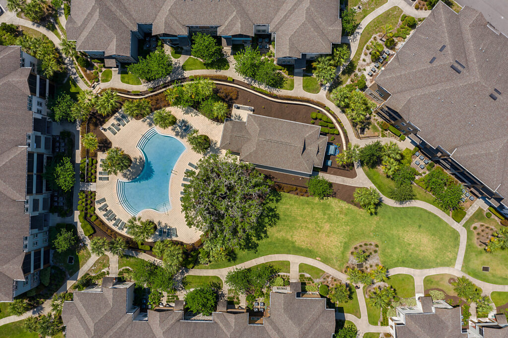 Brookview at Citrus Park Clubhouse and Pool Aerial